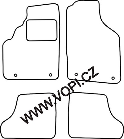 Autokoberce Saab 9-3 1998 - 08/2002 Autofit (4006)